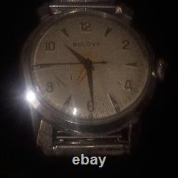 Vintage Bulova radium lume wristwatch READ DESC. 1950s bulova