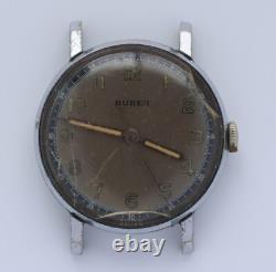 Vintage Buren WWII Military Watch Swiss 30mm Parts Repair Not Working