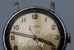 Vintage Buren WWII Military Watch Swiss 30mm Parts Repair Not Working
