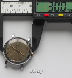 Vintage Buren WWII Military Watch Swiss 30mm Parts Repair Not Working