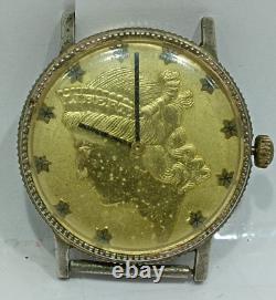 Vintage Cal 1601 A Manual Winding 17 Jewels Watch For Parts