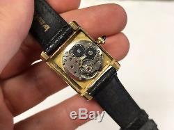 Vintage Cartier Ladies 18K Gold Electroplated Tank Watch FOR PARTS