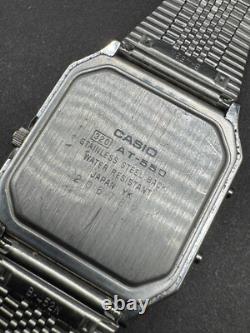Vintage Casio AT-552 Janus Touchscreen Calculator Ana-Digi Watch for Parts