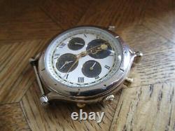Vintage Chrome plated SEIKO 7T36 7A10 Quartz Watch Age Of Discovery. For parts