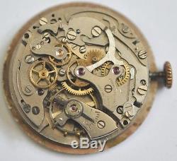 Vintage Chronograph Verbena Wrist Watch Movement 17 Rubies For Parts #c232