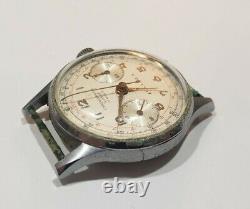 Vintage Chronographe Suisse 17 Rubis Palma Wrist Watch For Parts Or Repair