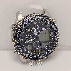 Vintage Citizen Blue Angels C300-Q00842 Navihawk World Time Watch For Parts