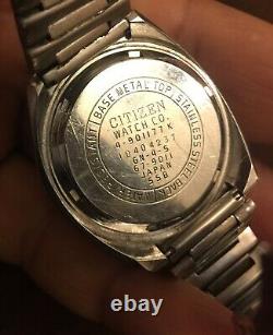 Vintage Citizen Bullhead 67-9011 Automatic Watch For Parts Repair Made In Japan