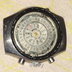Vintage Citizen Chronograph Automatic 8110A Men's Watch For Parts MISSING DIAL