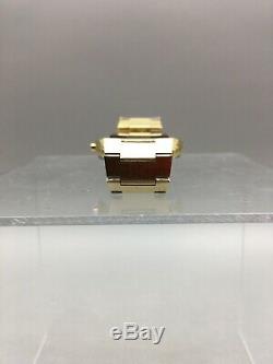 Vintage CompuChron Gold Tone Watch and Box for Parts/Repair Fast Ship G44