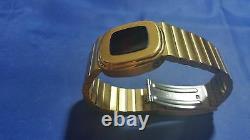 Vintage Concord LED Men's Watch 18K Gold Electroplated Case and Band for parts