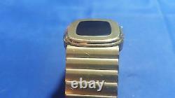 Vintage Concord LED Men's Watch 18K Gold Electroplated Case and Band for parts