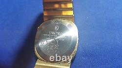 Vintage Concord LED Men's Watch 18K Gold Electroplated Case and Band for parts