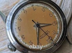 Vintage Croton Vindicator Watch withMidsize Clamshell All SS Case FOR PARTS/REPAIR