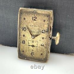 Vintage Cyma Manual Winding ref. 335 Side Second Watch Movement For Parts