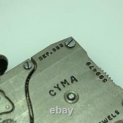 Vintage Cyma Manual Winding ref. 335 Side Second Watch Movement For Parts