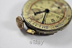 Vintage DOXA Extra Military Style Chronograph Watch Movement For Parts lot. W2
