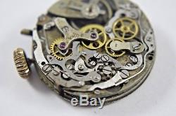 Vintage DOXA Extra Military Style Chronograph Watch Movement For Parts lot. W2