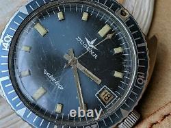 Vintage Dugena Watertrip 10 ATM Diver Watch withBlue Dial, Runs FOR PARTS/REPAIR