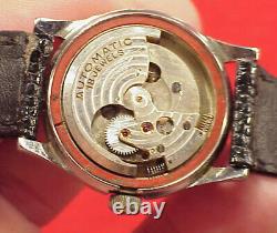 Vintage EARLY 31MM RECORD BUMPER AUTOMATIC 18J SUB SECOND WRISTWATCH SS CASE