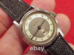 Vintage EARLY 31MM RECORD BUMPER AUTOMATIC 18J SUB SECOND WRISTWATCH SS CASE