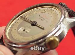 Vintage EARLY 31MM RECORD BUMPER AUTOMATIC 18J SUB SECOND WRISTWATCH SS CASE