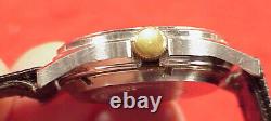 Vintage EARLY 31MM RECORD BUMPER AUTOMATIC 18J SUB SECOND WRISTWATCH SS CASE