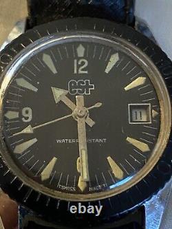 Vintage EST Swiss Made Handwind 5AMT Watch For Parts Repair