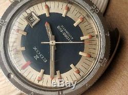 Vintage Edox Hydro-Sub Skin Diver Watch withAll SS Case, ETA 2783 FOR PARTS/REPAIR