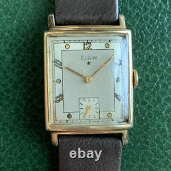 Vintage Elgin 623 15 Jewels 10K Gold Filled Wristwatch Runs for PARTS / REPAIR