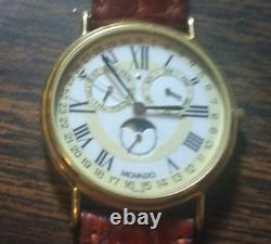 Vintage Elgin Shockmaster Self Wind & Movado Moonphase Watch Mens Part Or Repair