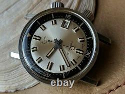 Vintage Elgin Super-Compressor Dive Watch withUSMC Military Stamp FOR PARTS/REPAIR