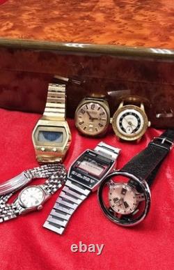 Vintage Eterna Lebem Seiko Mechanical Automatic LCD Vintage Watch Lot