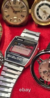 Vintage Eterna Lebem Seiko Mechanical Automatic LCD Vintage Watch Lot