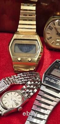 Vintage Eterna Lebem Seiko Mechanical Automatic LCD Vintage Watch Lot