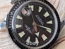 Vintage EverSwiss Aqua Sport Diver Watch withRonda 7115 Mvmt, Runs FOR PARTS/REPAIR