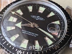 Vintage EverSwiss Aqua Sport Diver Watch withRonda 7115 Mvmt, Runs FOR PARTS/REPAIR