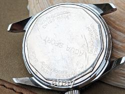 Vintage EverSwiss Aqua Sport Diver Watch withRonda 7115 Mvmt, Runs FOR PARTS/REPAIR