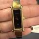 Vintage GUCCI 1500 Gold Bangle Quartz Women's Wristwatch For Parts Repair