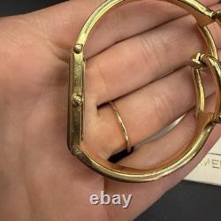 Vintage GUCCI 1500 Gold Bangle Quartz Women's Wristwatch For Parts Repair