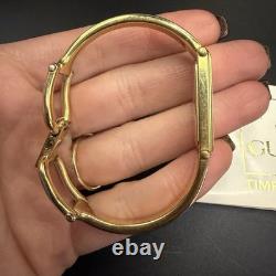 Vintage GUCCI 1500 Gold Bangle Quartz Women's Wristwatch For Parts Repair