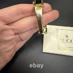 Vintage GUCCI 1500 Gold Bangle Quartz Women's Wristwatch For Parts Repair