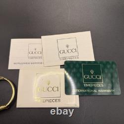 Vintage GUCCI 1500 Gold Bangle Quartz Women's Wristwatch For Parts Repair