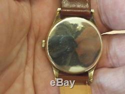 Vintage Garrard Gents Solid 9ct Gold Wristwatch Working And Case