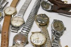 Vintage Gents Mens Watches Lot of 29 Watches for Parts, Scrap or Repair