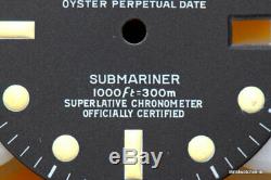 Vintage Genuine Rolex Submariner 16800 Matte Black & Cream Tritium Singer Dial