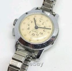 Vintage Gigandet Wakmann 17J Braille Mechanical Wrist Watch For Parts Or Repair