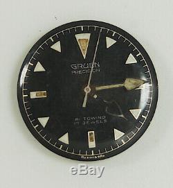 Vintage Gruen Ocean Chief Dial, Hands and Movement ONLY