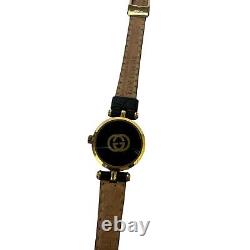 Vintage Gucci 4500mm Black Gold Watch for parts