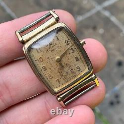 Vintage Hamilton Brandon Cal. 980 17 Jewels Gold Filled Runs for PARTS / REPAIR